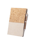 Conjunto de Bloco de Notas A5 e Caneta de Cortiça /Algodão Personalizado– Brindes Promocionais Fusion Print
