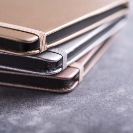 Bloco de Notas A5 Metálico Personalizado – Brindes Promocionais Fusion Print