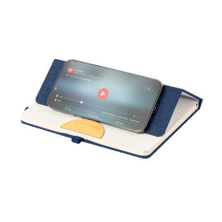 Bloco de Notas A5 com Suporte Telemóvel Personalizado – Brindes Promocionais Fusion Print