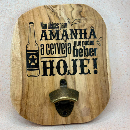 Abre garrafas de Parede Personalizado em Madeira | Personalizados da Fusion Print