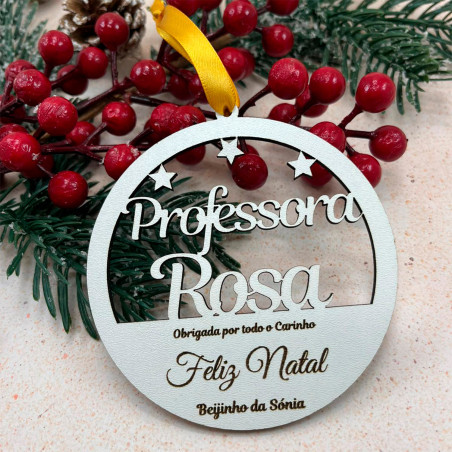 Bolas de Natal Personalizadas em MDF | Personalizados de Natal da Fusion Print