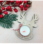 Porta-velas formato rena em MDF | Personalizados de Natal da Fusion Print