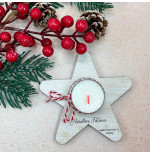 Porta-velas formato estrela em MDF | Personalizados de Natal da Fusion Print