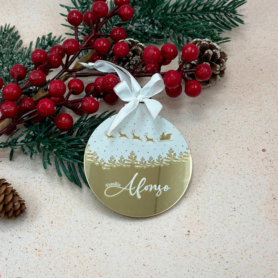Bolas de Natal Personalizadas em Acrílico espelho | Personalizados de Natal da Fusion Print