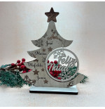 Árvore de Natal c/ bola e nomes em MDF | Personalizados de Natal da Fusion Print