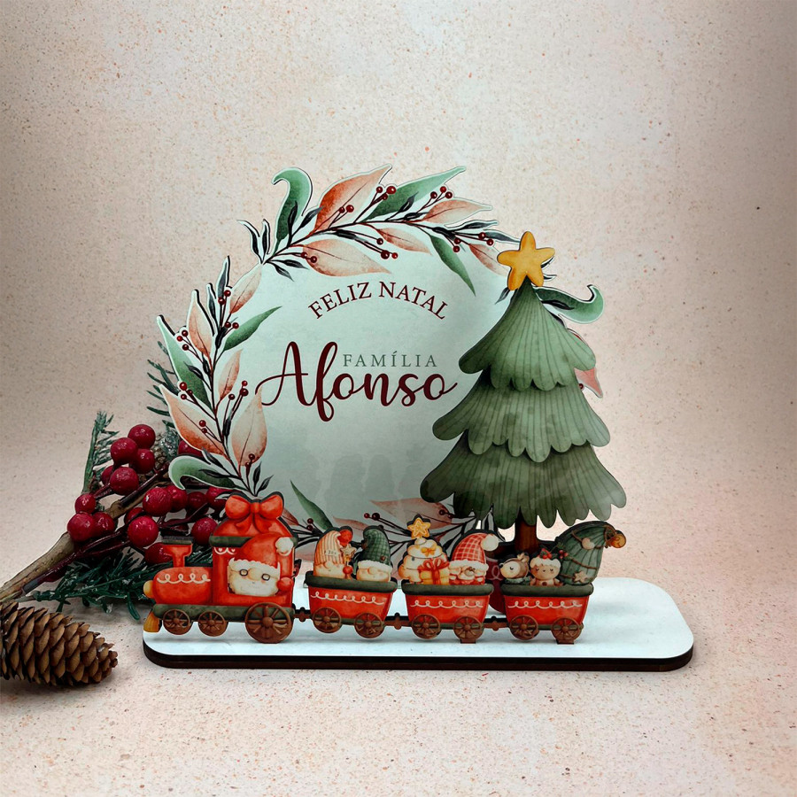 Centro de Mesa de Natal em MDF | Personalizados de Natal da Fusion Print