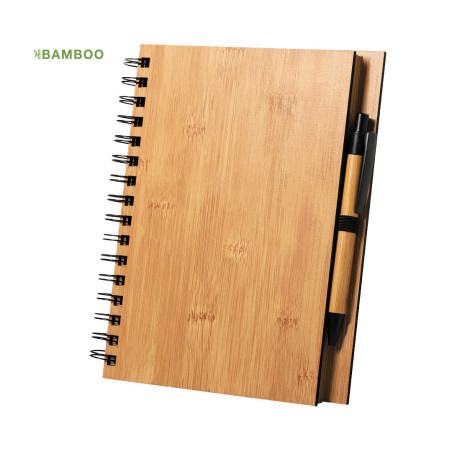 Caderno A5 em Bambu com desenho Natalício | Personalizados de Natal da Fusion Print