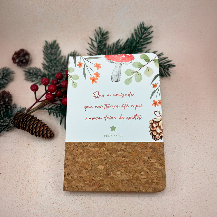 Bloco de Notas A5 com cortiça Amizade | Personalizados de Natal da Fusion Print