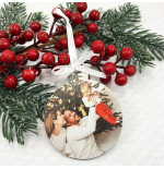 Bolas de Natal Personalizadas com Foto em MDF | Personalizados de Natal da Fusion Print