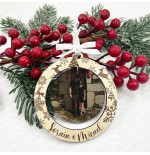 Bolas de Natal Personalizadas com Foto em MDF | Personalizados de Natal da Fusion Print