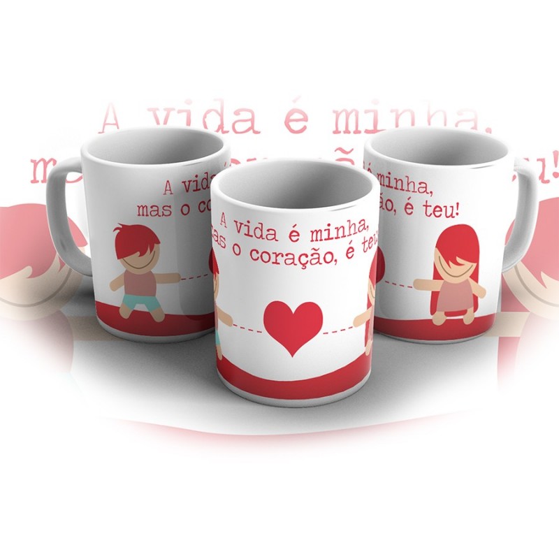 Caneca O coração é teu!