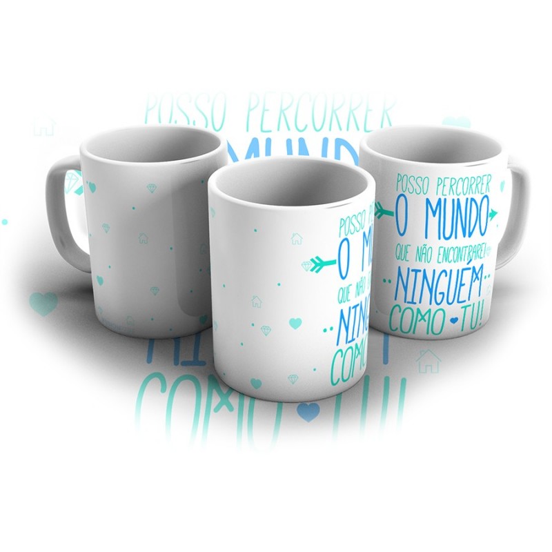 Caneca Percorrerei o mundo por ti!