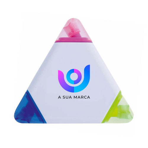 Conjunto de Marcadores Fluorescente Triangular Personalizável- Brindes Corporativos e Eventos Fusion Print