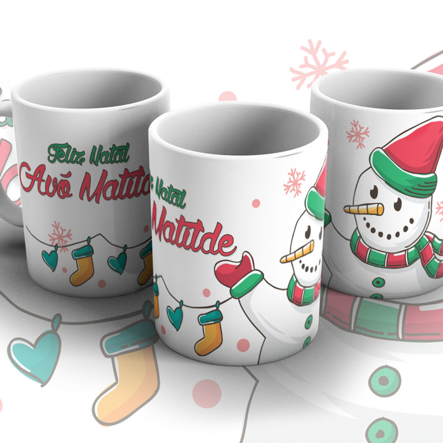 Caneca de Cerâmica 35cl Natal- Presentes e Decoração de Natal | Fusion Print