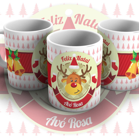 Caneca de Cerâmica 35cl Natal- Presentes e Decoração de Natal | Fusion Print