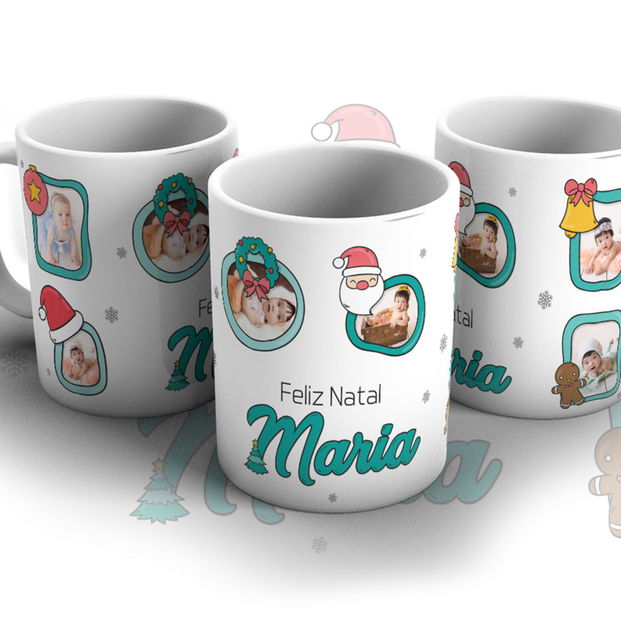 Caneca de Cerâmica 35cl Natal- Presentes e Decoração de Natal | Fusion Print