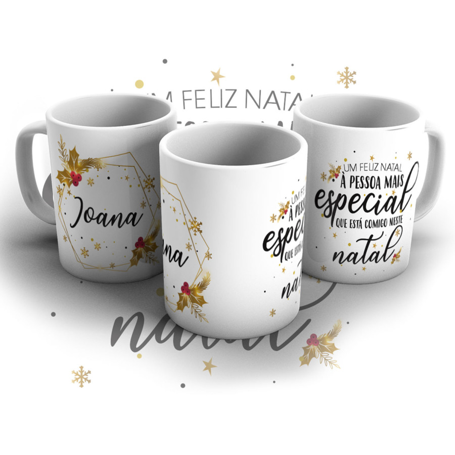 Caneca de Cerâmica 35cl Natal- Presentes e Decoração de Natal | Fusion Print