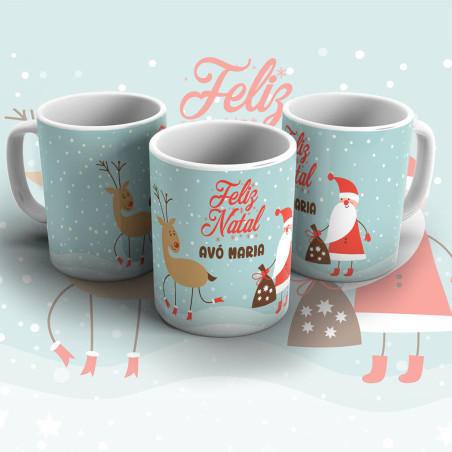 Caneca de Cerâmica 35cl Natal- Presentes e Decoração de Natal | Fusion Print