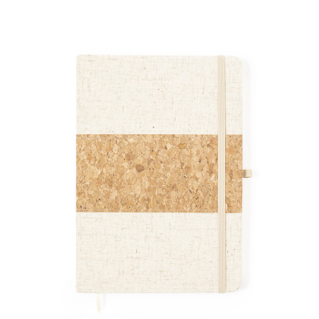 Bloco de Notas A5 de Cortiça e Linho Personalizado – Brindes Promocionais Fusion Print