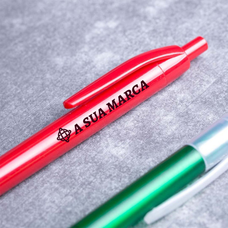 Pack de Canetas em Plástico Personalizadas- Brindes Corporativos e Eventos Fusion Print