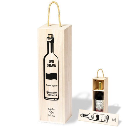 Caixa de Vinho Personalizada- Presentes Personalizados Premium da Fusion Print