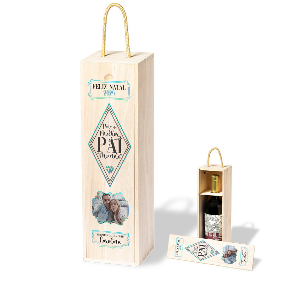 Caixa de Vinho Personalizada- Presentes Personalizados Premium da Fusion Print