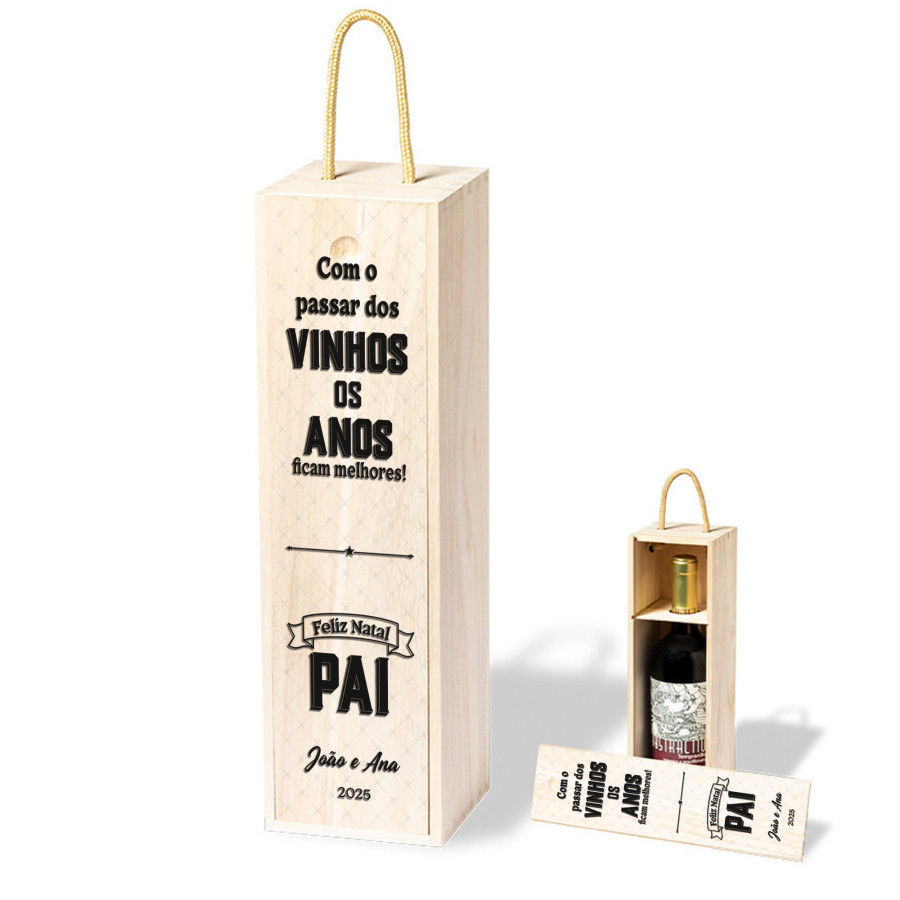 Caixa de Vinho Personalizada- Presentes Personalizados Premium da Fusion Print