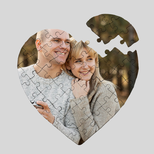 Puzzle Coração Personalizado Dia dos Namorados – Presente Romântico | Fusion Print